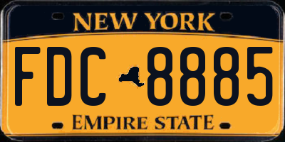 NY license plate FDC8885