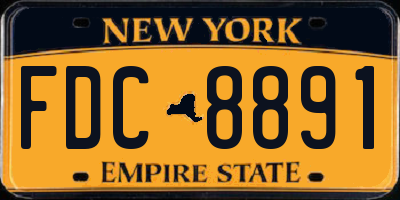 NY license plate FDC8891