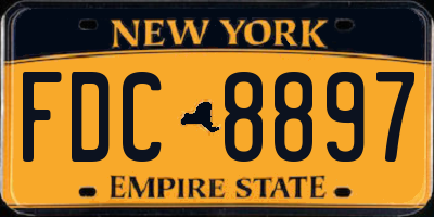 NY license plate FDC8897