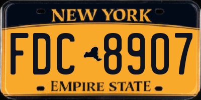 NY license plate FDC8907