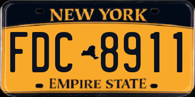 NY license plate FDC8911