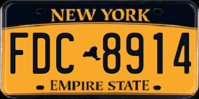 NY license plate FDC8914