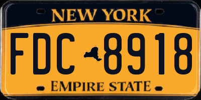 NY license plate FDC8918