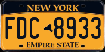 NY license plate FDC8933