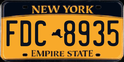 NY license plate FDC8935