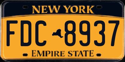 NY license plate FDC8937