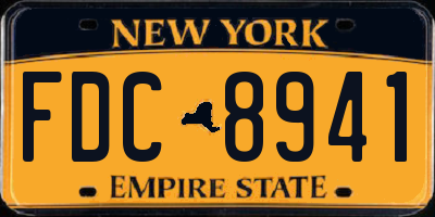 NY license plate FDC8941
