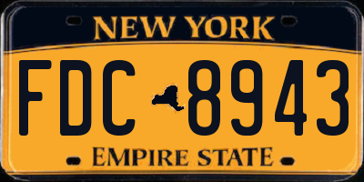 NY license plate FDC8943