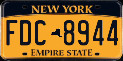 NY license plate FDC8944