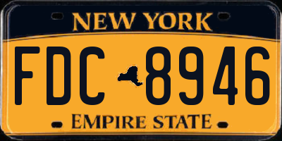 NY license plate FDC8946