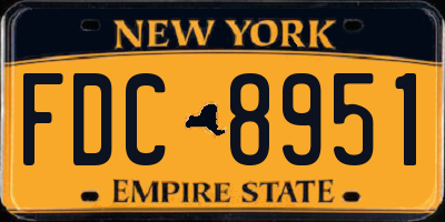NY license plate FDC8951