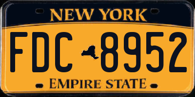 NY license plate FDC8952