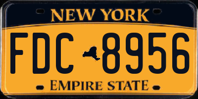 NY license plate FDC8956