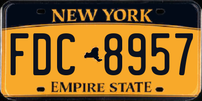 NY license plate FDC8957