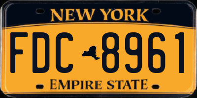 NY license plate FDC8961