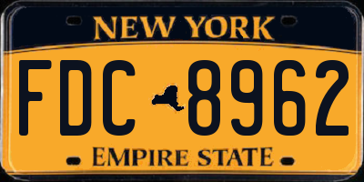 NY license plate FDC8962