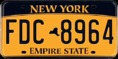 NY license plate FDC8964