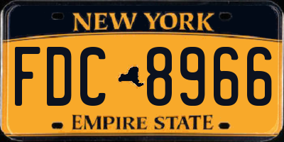 NY license plate FDC8966