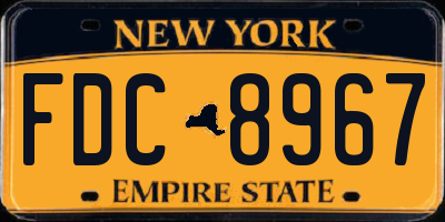 NY license plate FDC8967