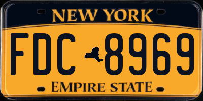 NY license plate FDC8969