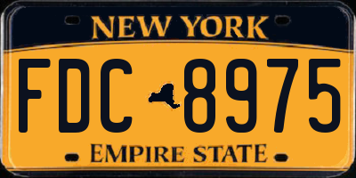 NY license plate FDC8975
