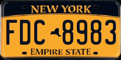 NY license plate FDC8983