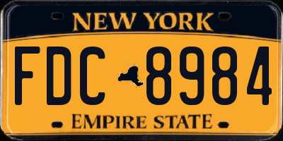 NY license plate FDC8984