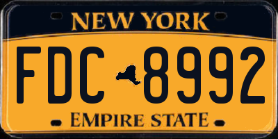 NY license plate FDC8992