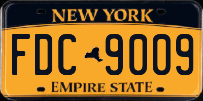 NY license plate FDC9009