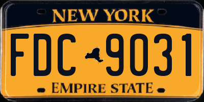 NY license plate FDC9031