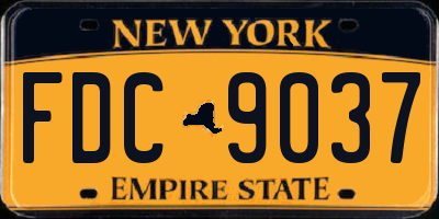 NY license plate FDC9037