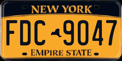NY license plate FDC9047