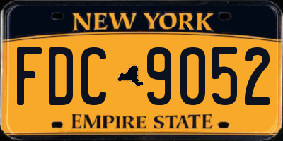 NY license plate FDC9052