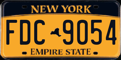 NY license plate FDC9054