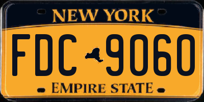 NY license plate FDC9060