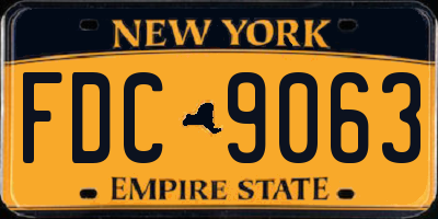 NY license plate FDC9063