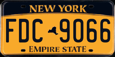 NY license plate FDC9066