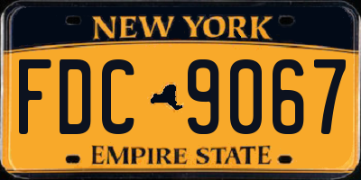 NY license plate FDC9067
