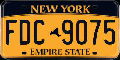 NY license plate FDC9075
