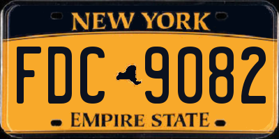 NY license plate FDC9082