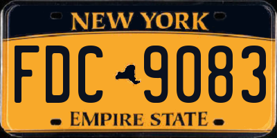 NY license plate FDC9083