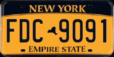 NY license plate FDC9091