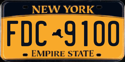 NY license plate FDC9100