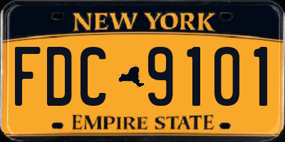 NY license plate FDC9101