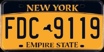 NY license plate FDC9119