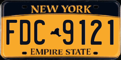 NY license plate FDC9121