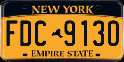 NY license plate FDC9130