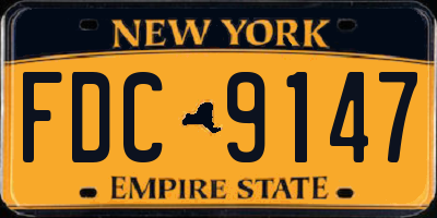 NY license plate FDC9147