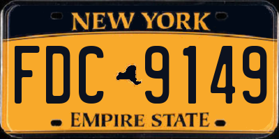 NY license plate FDC9149