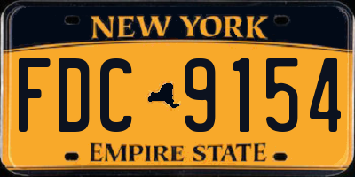 NY license plate FDC9154